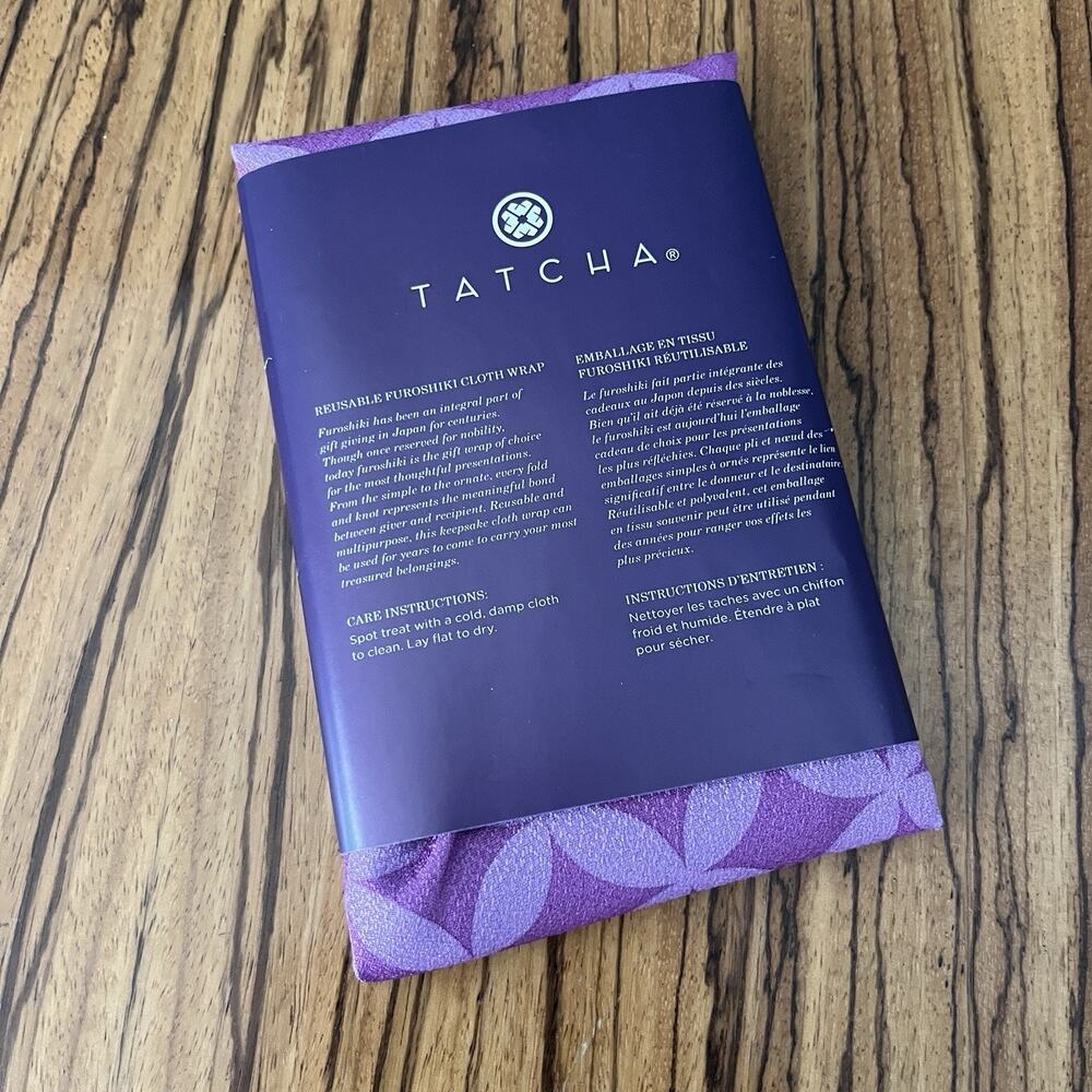 Tatcha Japanese Furoshiki Cloth Gift Fabric Wrap 27” x 27” Purple
